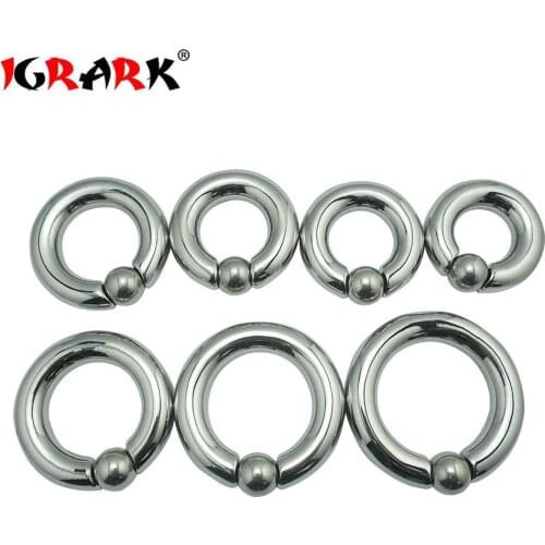 8 Size New Heavy Duty Stainless Steel Ball Scrotum Stretcher Metal Penis Cock Ring Delay Ejaculation Male New Sex Toys for Man