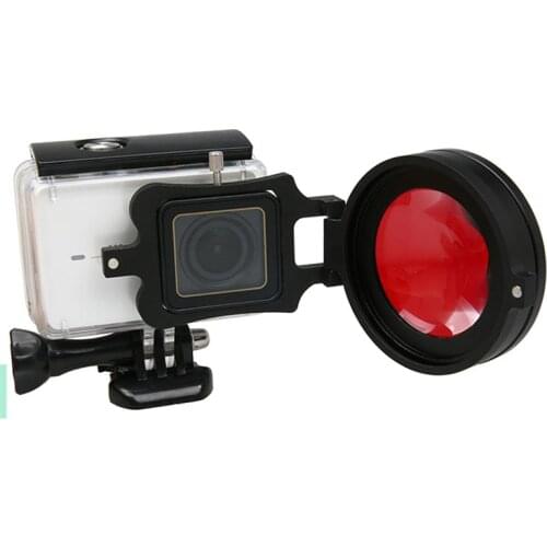 7 in 1 set 58mm HD Close-Up Macro Filter Lens 16X Magnification+Red Filter for xiaomi yi 2 4k 4K+ LITE Action Camera accessory