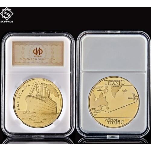 Titanic Rms April 10-15 1912 Challenger Coin Card Graded Gold White Star Line Commemorative Coin