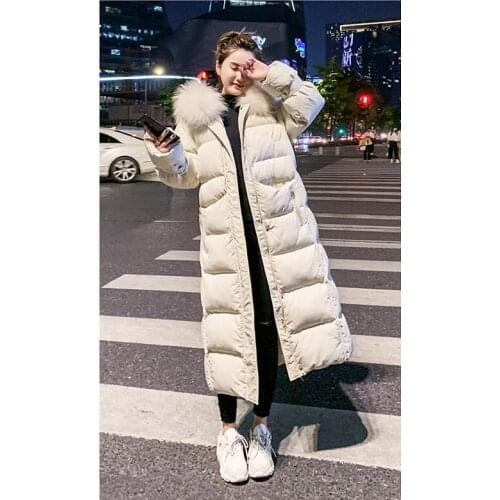 2019 Winter Coat Women Plus size Hooded Parkas Thick Warm Long Coat Detachable Fur collar Cotton Padded Winter Jacket Outwear