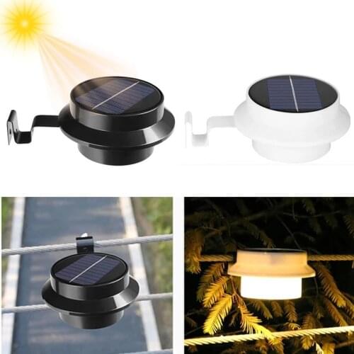 Solar Gutter Light Outdoor Fence Light Outdoor Solar Lamp Safety Light Eaves Garden View Path Roof Gutter Fence Wall Light