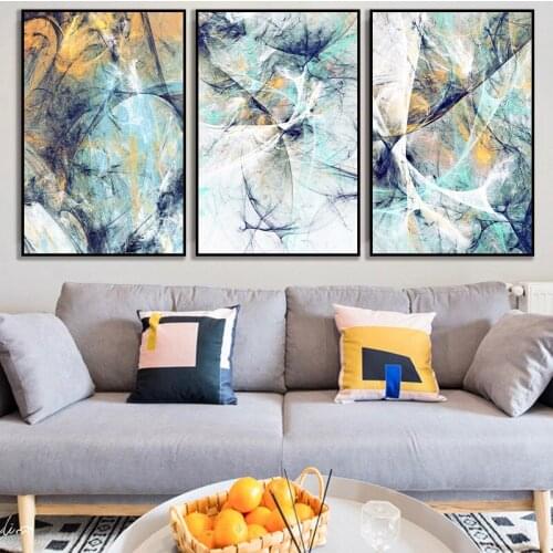 Modern Simplicity of Abstract Canvas Paintings Modular Pictures Wall Art Prints Poster for Living Room Home Decoration No Frame