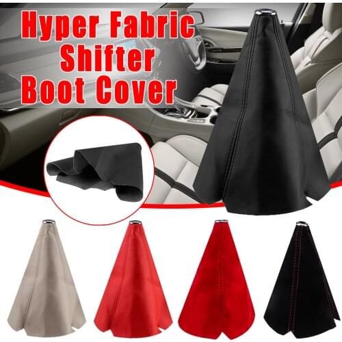 Universal PU Leather / Flannel Gear Shift Collars Car Hyper Fabric Gear Shift Knob Lever Stick Collar Gaiter Boot Cover