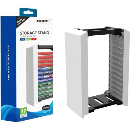 Vertical Single Deck 12Pcs Game card Holders Storage box Stand Showcase Tower Bracket for PS5/XboxOne/NS Switch Console CD Disks