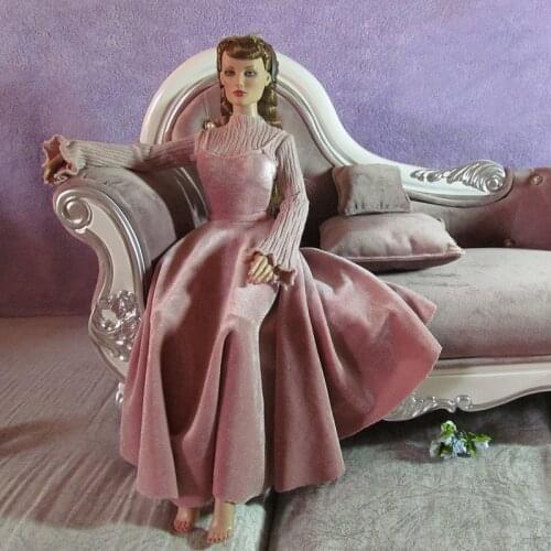 T02-X505 Blyth st Doll clothes 1/3 1/4 bjd 1/6 dolls Accessories pink Casual bandage dress 2pcs/set