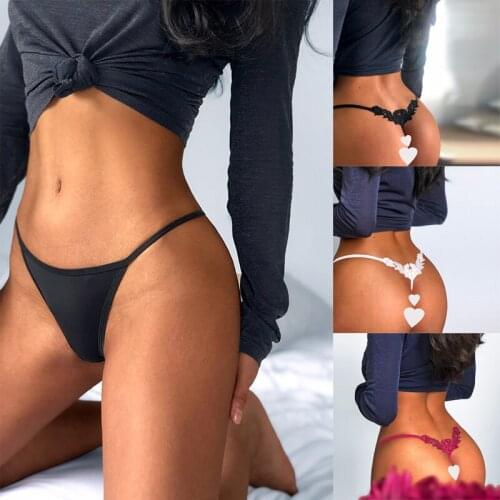 Women European Sexy Panties Floral Embroidered Low Waist String Thin Temptation Seamless Briefs Luxury Womens Underwear