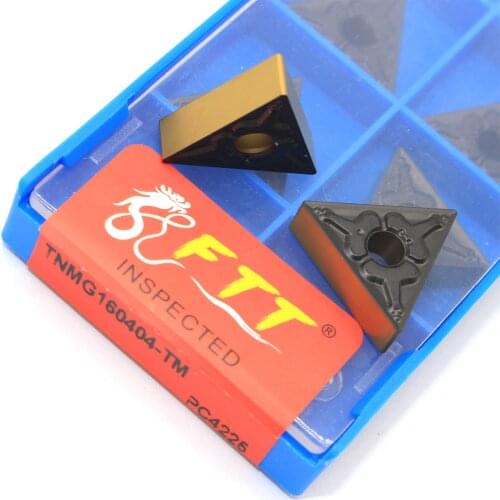 10pcs TNMG160404 TM PC4225 High quality Carbide Inserts Turning Knife Blade TNMG160408 CNC Lathe Metal Plate Cutting Tool
