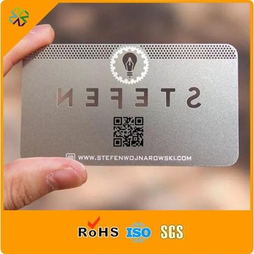 100pcs/lot)stainless steel metal business cards