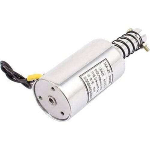 DC 12V/24V 10mm 6Kg Pull Type Tubular Solenoid Electromagnet w Spring Return MQ8-Z57