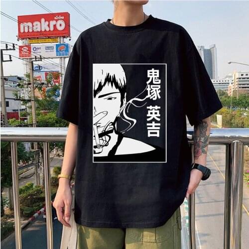 2021 Trend Style Couple Summer Tops Great Teacher Onizuka Gto Printed Fashion Funny Couple T-shirts Unique Oversized Daily Wears