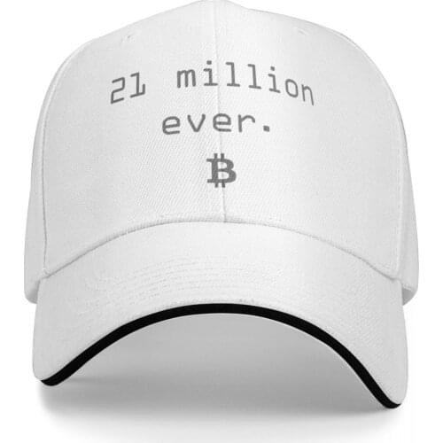 21 Million Ever. Bitcoin Crypto And Currency Blockchain Essential Mens and Womens hats Print Baseball hip hop premium caps