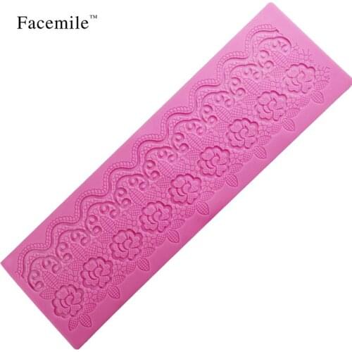 33.5 * 10.4cm / fondant cake decoration mold lace chocolate chocolate mold DIY baking cake border decoration tool