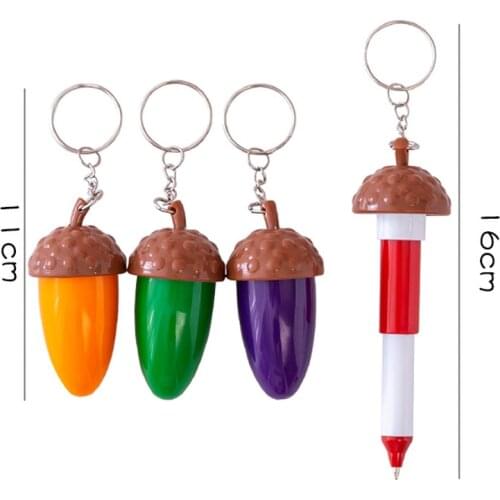 4pc Creative Pine Cones Ballpoint Pen Cartoon Student Blue Telescopic Pen Cute Office School Supplies Promotion Stationery