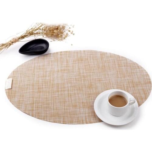 4pcs Fashion Dining Table Placemats Heat-resistant Placemat Anti-slip Stain Resistant Washable Table Mat FBE2