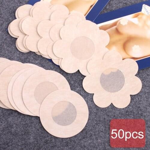 50pcs Womens Invisible Breast Lift Tape Overlays on Bra Nipple Stickers Chest Stickers Adhesivo Bra Nipple Covers Accessories