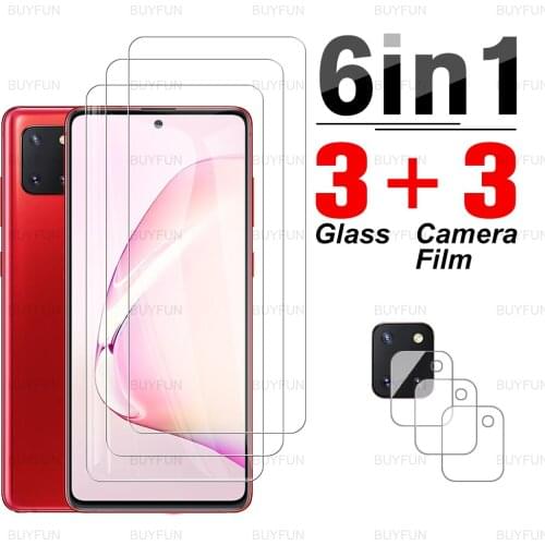 6in1 Camera Lens Film For Samsung Note 10 Lite HD Front Tempered Glass for galaxy galaxi note10 note s 10 s10 lite safety glass