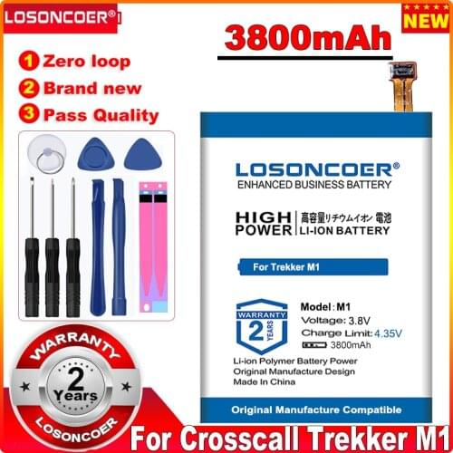 LOSONCOER 3800mAh 3.8V for Crosscall Trekker M1 Battery