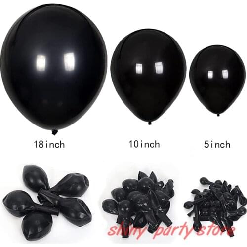 5-36inch 50pcs/lot black latex balloons round black art shape wedding birthday party baby shower decoration romantic balloons