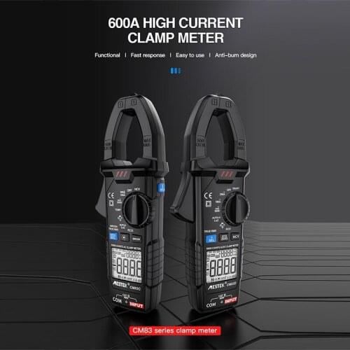 MESTEK Digital Clamp Meter Professional Pliers Ammeter True Rms DC AC Current Voltage Ampere NCV Ohm Clamp Multimeter Tester