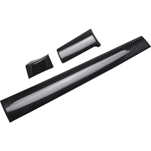 For Honda Civic 2016-2017 3Pcs Carbon Fiber Pattern Car Interior Front Center Control Dashboard Stripe Cover Trim