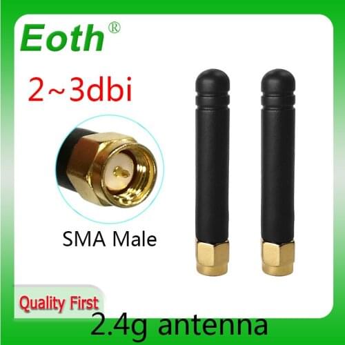 2.4GHz wifi antenna PBX SMA Male connector 2~3dbi wifi 2.4 ghz antenna Small Size 2.4G antena Zigbee wi fi antenne wi-fi antenas