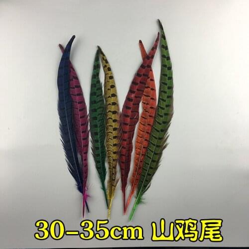Art DIY Handmade 30-35cm Pure Natural Wild Pheasant Feathers Festival Stage Show Decoration Accessories 20pc/lot