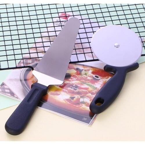 Pizza Wheel Roller Cutters Pizza Shovel Knife Pie Biscuit Pastry Dough Pizza Cooking Tools