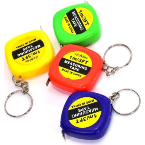 Small tape measure 1 meter portable mini soft tape measure ruler keychain pendant small gifts gift LX4313