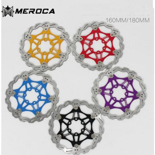MERCOA Bicycle Hydraulic Brake Pad MTB Floating Disc Brake Rotor 160mm/180MM Alloy Bicycle 6"Float Rotors brake Bicycle parts