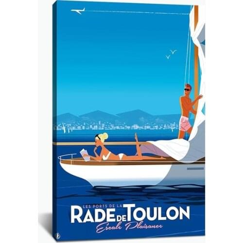 HD Print Modular Mr Z Toulon Cartoon Blue View Cute Picture Canvas Painting Poster For Living Room Home Decor Wall Art Framework