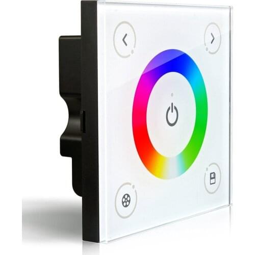 Wall-mounted Touch Panel RGB Controller for 3528 5050 Multi-color LED Strip Lighting 12-24V 12A 144W 288W DC