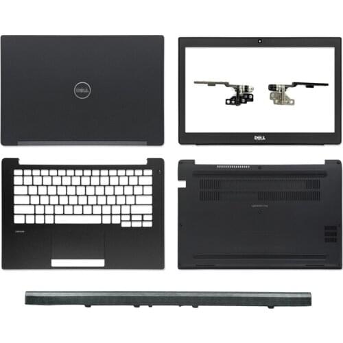 New LCD Back Cover/Front Bezel/Hinges/Palmrest/Bottom Case For Dell Latitude E7280 Laptop Black