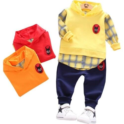 New Spring Autumn Baby Clothes Suit Children Boys Girls Fashion Hooded Pants 2Pcs/sets Toddler Casual Clothing Kids Tracksuits