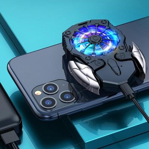 Portable Mobile Phone Cooler Game Cooling Holder Stand Radiator With Mechanical Axis Game Buttons For Android/IOS Drop Shipping
