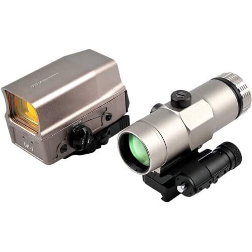 UH1 Red Dot Sight & VMX-3T 3X Optic Scope Hunting and Targeting Sight With Built In Flip Mount