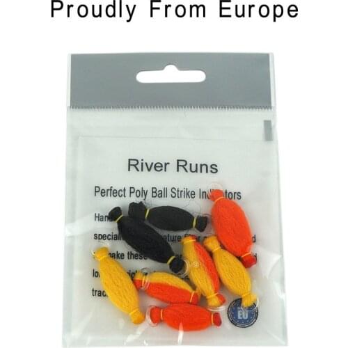 Riverruns 8pcs NF Perfect Strike Indicators Nature Fiber,4 color 2 Size Hand Tied By European Fly Fishing Specialists,Floating