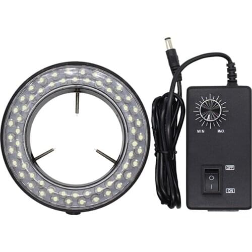 60 LED Adjustable Ring Light illuminator Lamp for STEREO ZOOM Microscope EU Plug Drop Shipping