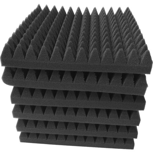 12pcs 12*12*2inch High Density Studio Acoustic Foams Panels Sound Insulation Foam Fire Retardant for Studio KTV Broadcast