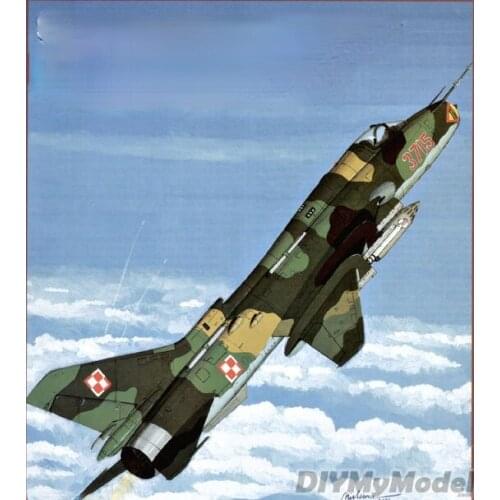 Su17 assembler variable sweep wing jet combat attack aircraft DIY Handcraft Paper Model KIT Handmade Toy Puzzles Gift Movie prop