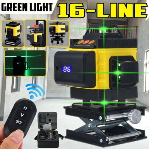 Spot 4D 360 Degree 16 Lines Green Level Auto Self Leveling Rotary Cross Measure Hogard