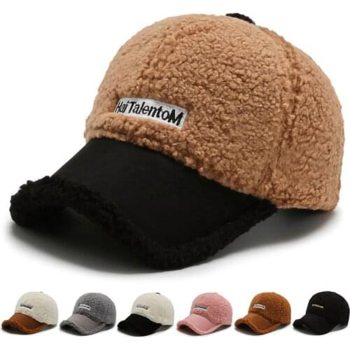Thicken Cotton Casual Wool Sun Hat for Girl Snapback Cap Laydies Autumn Adjustable Baseball Cap Womens Winter Keep Warm Hats
