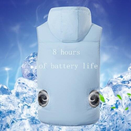 Air-conditioning Casual Brand Clothing Cooling Fan Jackets Summer Heatstroke Prevention Vest Jacket Breathable Waistcoat Vest