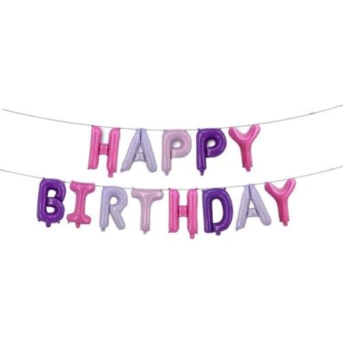 Ynaayu 13pcs/s Happy Birthday Foil Balloons New Kinds Letter Party Balloons Birthday Party Decoration For Party Supply
