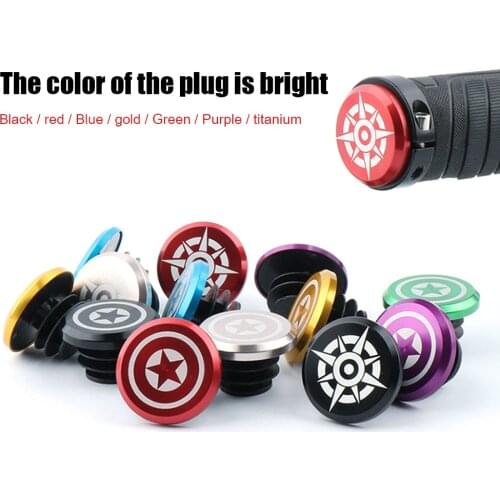 1 Pair Bicycle Handlebar End Plug Aluminum Alloy BMX MTB Road Bike Grips Bicycle Cycling Handles Grips Caps Stoppers Accessories