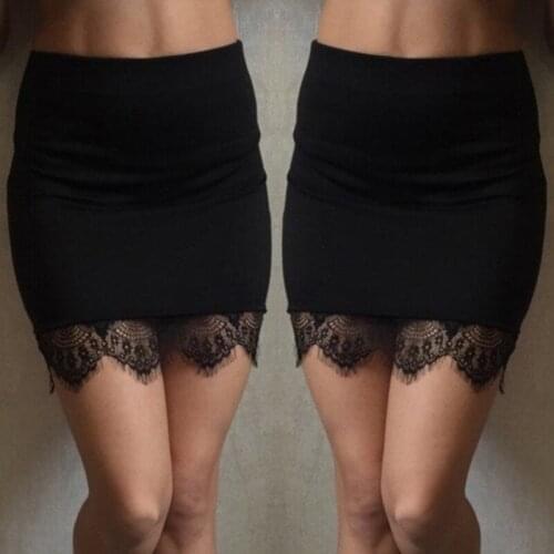 Women OL Formal Lace A-Line High Waist Short Bodycon Mini Skirt Pencil Skirt Solid Color Soft Formal Skirts 2021 New Hot