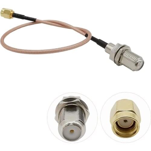 1Pcs RP SMA-F Type Adapter Assembly Cables F Female Jack Bulkhead to RP SMA Male Plug RF Coaxial RG316 Cable