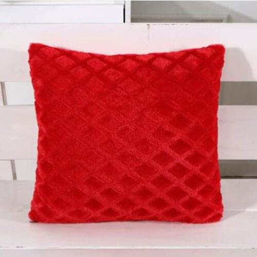 1pc Plush Pillow case Cotton Linen Pillow cover Cushion cover Home Pure Color Sofa Decoration Cushion Throw Room Simple Fashion