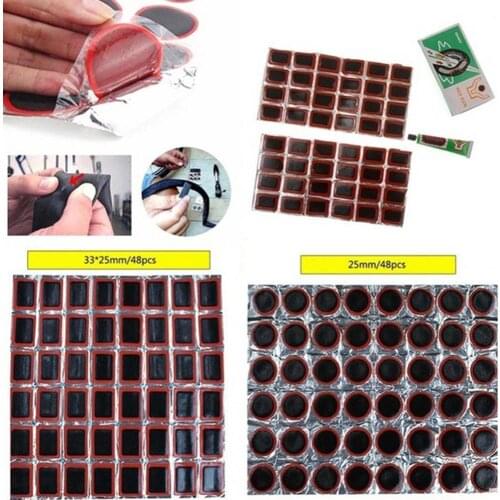 48Pc Bike Cycling Accessories Bicycle Tire Repair Kit Tool Set Fast Patch Portable Inner Tube Quick Patching Repair Patches Tool