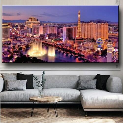 Diamond Painting Full square Las Vegas City Night Cross-Stitch,Diamond embroidery,3d,pictures of Rhinestone,Landscape X87