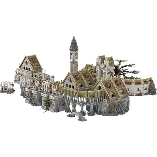 Authorized 21067+Pcs MOC-62284 Magic Fairy Town Model Kits Small Particles Building Blocks Toy Children Boys Gift